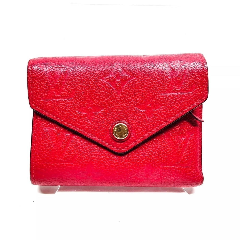 Louis Vuitton Victorine LV Wallet  Red Monogram Empreinte